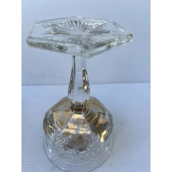 2 Pink Glow Vintage Uranium Etched Depression Glass Goblets - Picture 11 of 12